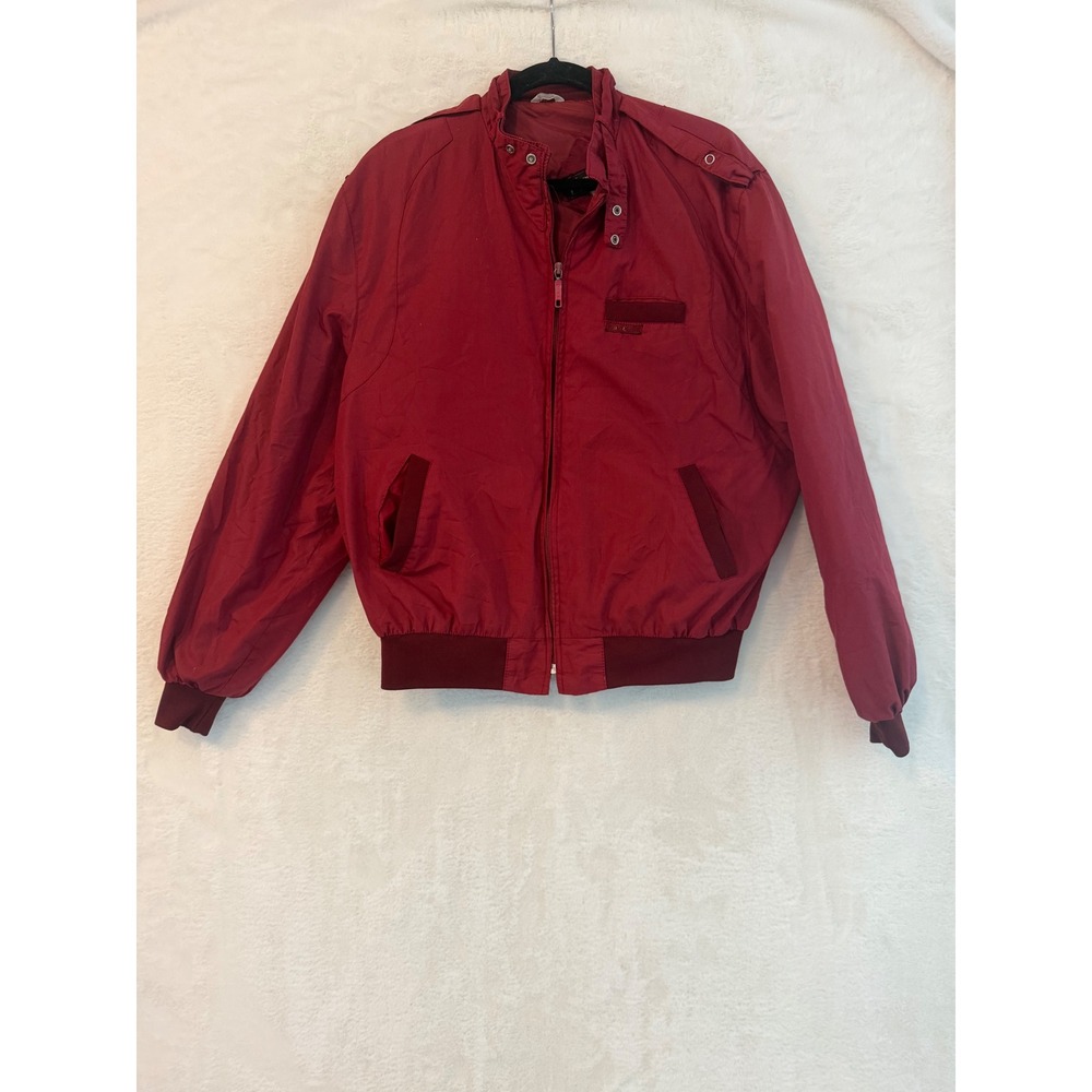 Vintage Members Only Europe Craft Racer Jacket Burgundy Red 80s Windbreaker